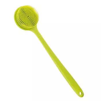Силиконовая щетка для ванны с длинной ручкой, массажная щетка для ванной комнаты, душа, тела, чистка спины, Br Rosy