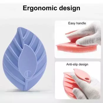 Силиконовая щетка для ванны, удобная массажная отшелушивающая щетка для душа с мягкой щетиной и нескользящей ручкой, средство для ухода за кожей розовый