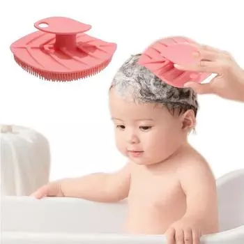 Силиконовая щетка для ванны, удобная массажная отшелушивающая щетка для душа с мягкой щетиной и нескользящей ручкой, средство для ухода за кожей светло-фиолетовый