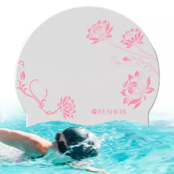 Силиконовая шапочка для купания, удобная защита ушей, шапочка для плавания для интенсивного использования белый