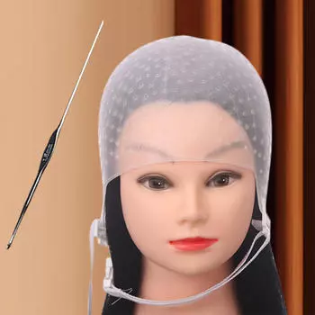 Силиконовая шапочка для мелирования волос, удобная шляпа с предварительно перфорированной краской для парикмахерской укладки