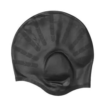 Силиконовая шапочка для плавания прочная нескользящая водонепроницаемая защита ушей для взрослых