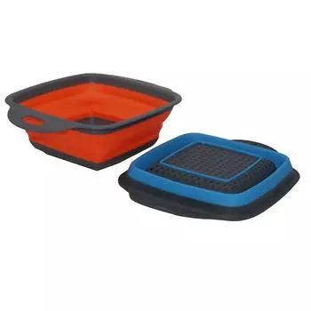 Силиконовая складная сливная корзина, корзина для мытья фруктов и овощей, складное сито, дуршлаг, складная сушилка, кухонный инструмент для хранения SMALL зелёный