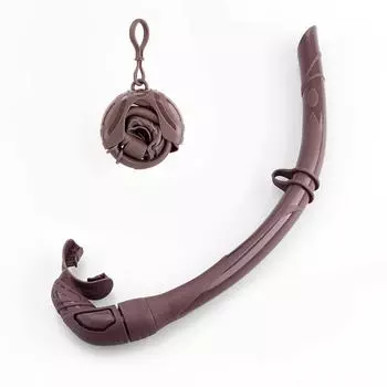 Силиконовая складная трубка с компактным чехлом для хранения для женщин и мужчин, свернутая трубка для влажного дыхания, трубка для подводного плавания ярко-розовый