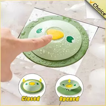 Силиконовая сливная крышка прессового типа для дома, ванной комнаты, кухни, канализации, дезодорирующей раковины, фильтр для волос, пробка для ванны, пробка для воды 2PCS зелёный