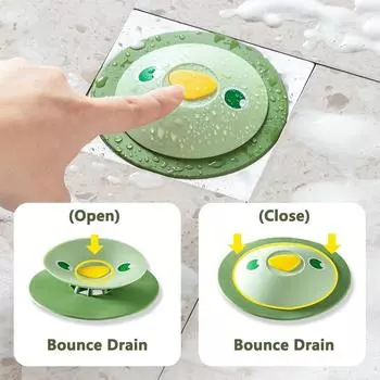 Силиконовая сливная крышка в стиле мультяшного животного, сливная пробка, анти-запах, анти-блокировка