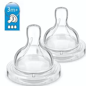 Силиконовая соска Avent Anti-Colic, 2 шт. 3 Months