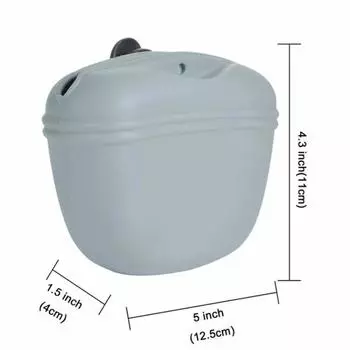 Силиконовая сумка для лакомств для собак, портативная поясная сумка для дрессировки собак, уличная кормушка для щенков, сумка для закусок, сумка для хранения наград, товары для домашних животных зелёный