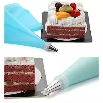 Силиконовая сумка Poche с 6 пятнами Маленькая сумка Poche из нержавеющей стали для украшений торта 20x20x3cm