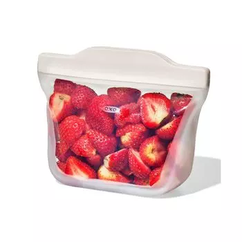 Силиконовая сумка-подставка OXO S для хранения продуктов, многоразовая, подходит для микроволновой печи, посудомоечной машины x Овсянка 15,5 12,5 см