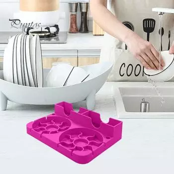 Силиконовая сушилка для чашек, переносная подставка для стаканов, сушилка для детских бутылочек, компактная сушилка для чашек, бокалов для вина, кофейных чашек