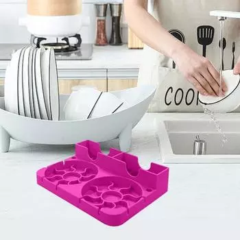 Силиконовая сушилка для чашек, переносная подставка для стаканов, сушилка для детских бутылочек, компактная сушилка для чашек, бокалов для вина, кофейных чашек