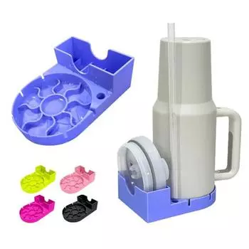 Силиконовая сушилка для чашек с противоскользящим дизайном, быстросохнущая, для чашек объемом 30/40 унций, пищевая чёрный