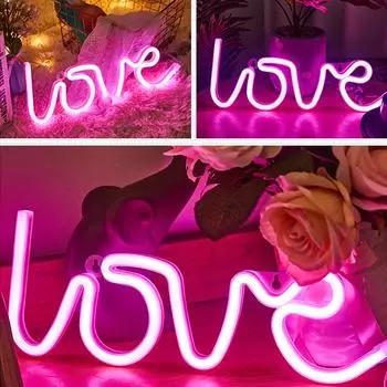 Силиконовая светодиодная неоновая вывеска LOVE Creative Confession Modeling Lamp LED Декоративный ночник A