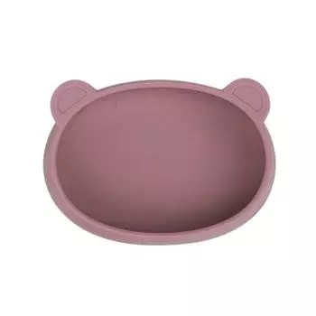 Силиконовая тарелка для закусок с мишкой Blue Mama All Kids, розовая, 1 шт., популярные корейские товары для родителей