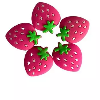 Силиконовая теннисная ракетка Shock Pad Strawberry Tennis Racquet Shock Absorber Tennis Racket розовый