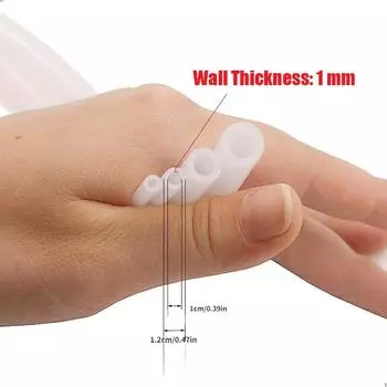 Силиконовая трубка: Длина 8/10 мм, внешний диаметр 1 м. Прозрачная гибкая трубка из силиконовой резины, трубка для водяного и воздушного шланга, прозрачная белый