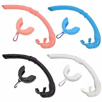 Силиконовая трубка для подводного плавания, гибкая трубка для подводного плавания, фридайвинга синий