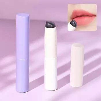 Силиконовая угловая кисть для консилера, похожая на кончики пальцев Q, мягкая портативная силиконовая кисть с круглой головкой для макияжа, кисть для губ, кисть для помады белый