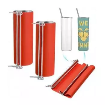 Силиконовая упаковка для стаканов, металлическая застежка, 3D-термопресс, изоляционный держатель для стаканов, инструмент для печати, нагревание