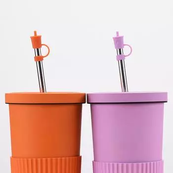 Силиконовая уплотнительная соломенная заглушка, многоразовая пылезащитная крышка для питья, мультяшные заглушки, насадки, чехол, кухонная чашка, аксессуары «сделай сам» as the picture