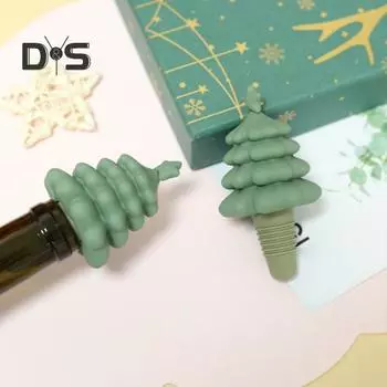 Силиконовая винная пробка Рождественская елка Винная пробка Многоразовая бутылка Герметичная винная пробка Аксессуары для вина Подарки для любителей вина розовый