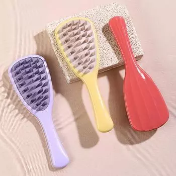 Силиконовая воздушная подушечка для расчески, бытовой массажер для кожи головы, для мужчин и женщин, для сухого и влажного использования, щетка для мытья шампунем с длинной ручкой