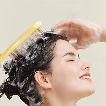 Силиконовая воздушная подушечка для расчески, бытовой массажер для кожи головы, для мужчин и женщин, для сухого и влажного использования, щетка для мытья шампунем с длинной ручкой