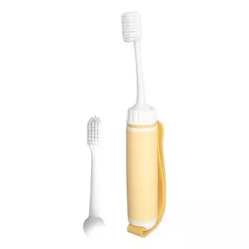 Силиконовая вспомогательная зубная щетка с регулируемым ремешком, предотвращающим скольжение, удобная зубная щетка для пожилых людей