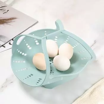 Силиконовая вставка для пароварки для кастрюли, корзина для пароварки с ручками, безопасная для пищевых продуктов, термостойкая, многофункциональная, прочная