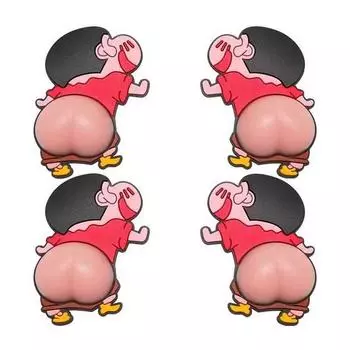 Силиконовая защита двери персонажа Mine Mirae 4P, Jjanggu, 4 шт., корейские автомобильные аксессуары