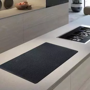 Силиконовая защитная крышка для верхней крышки термостойкий коврик для электрической плиты, крышка для индукционной варочной панели, коврик для сушки посуды, защита кухонной столешницы серый
