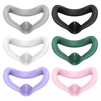 Силиконовая защитная маска VR для лица, защищающая от пота, для Meta Quest 3S VR, аксессуары серый