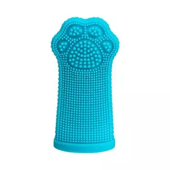 Силиконовая зубная щетка для домашних животных, зубная щетка-напальчник для кошек и собак, накладка-напальчник для чистки полости рта питомца One Size синий