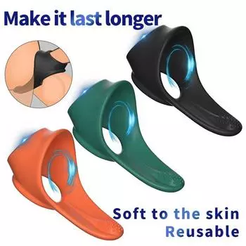 Силиконовое кольцо для блокировки спермы, связывание яичек, кольцо для члена, мужская секс-игрушка, клетка для члена, пояс целомудрия, БДСМ