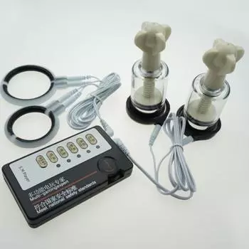 Силиконовое кольцо + зажимы Вакуумный насос-присоска Массажный комплект