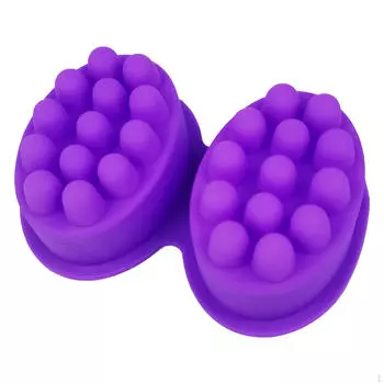 Силиконовое массажное мыло Ellipse с 2 полостями. Наслаждайтесь гибким материалом DIY для свечей, пудинга,