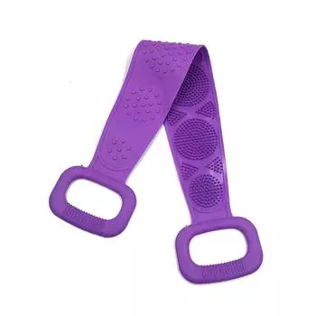 Силиконовое натирающее артефактное банное полотенце для спины, длинное 60 см, натирающее спину, сильное двухстороннее грязевое натирающее пепельное натирающее банное полотенце 1PCS розовый