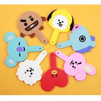 Силиконовое ручное зеркало BT21 koya