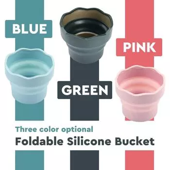 Силиконовое складное мини-ведро для мытья, кисть для рисования, инструменты для акварельного рисования, палитра красок