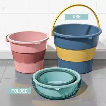 Силиконовое складное ведро для мытья автомобиля и рыбалки, многофункциональный таз, большая емкость, предметы домашнего обихода, 17 л