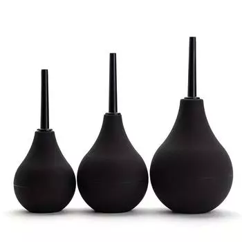 Силиконовое средство для очистки клизм премиум-класса для интимной гигиены и удовольствия для мужчин и женщин чёрный