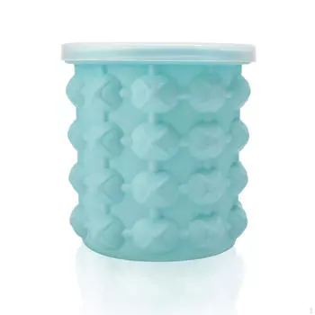 Силиконовое ведро для льда 2 в 1, портативное хранилище для охлаждающих кубиков для напитков S