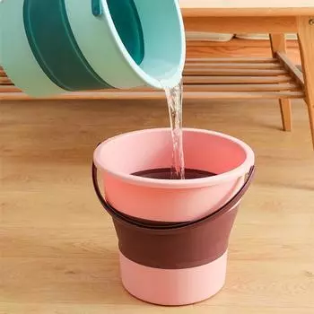 Силиконовое ведро для рыбалки, складное ведро, мытье автомобиля, принадлежности для рыбалки на открытом воздухе, квадратное ведро для ванной комнаты, кухни, кемпинга
