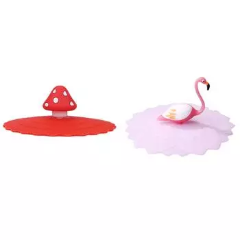 Силиконовые эластичные термостойкие пылезащитные крышки для чашек и мисок (Гриб ) КДЕ