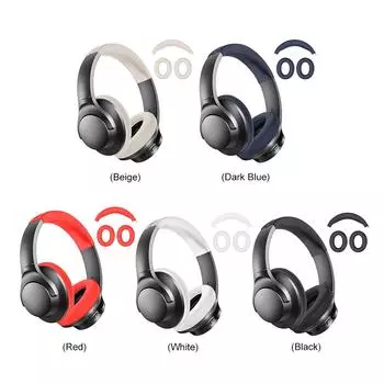 Силиконовые амбушюры для наушников с защитой на молнии, водонепроницаемый чехол для наушников, однотонный цвет для гарнитуры Anker Soundcore Life Q20i бежевый