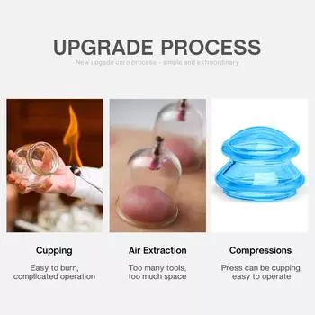 Силиконовые банки, вакуумные банки, набор для терапии, присоски Ventosa, массажные банки для тела, антицеллюлитные банки, массажер для лица, оздоровительный уход
