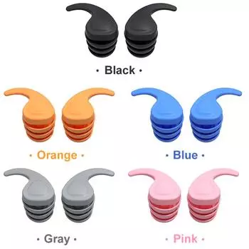 Силиконовые беруши для плавания, водонепроницаемые беруши для сна с шумоподавлением(черный)