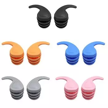 Силиконовые беруши для плавания, водонепроницаемые беруши для сна с шумоподавлением(черный)