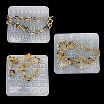 Силиконовые браслеты из смолы, ожерелья, подвеска, эпоксидная форма, DIY формы для изготовления ювелирных изделий set 1